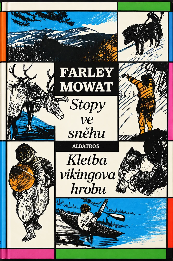 Obálka vydání KOD 1992: Stopy ve sněhu; Kletba vikingova hrobu
